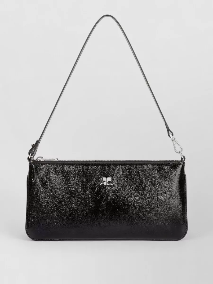 Courrèges Très courrèges varnished leather shoulder bag