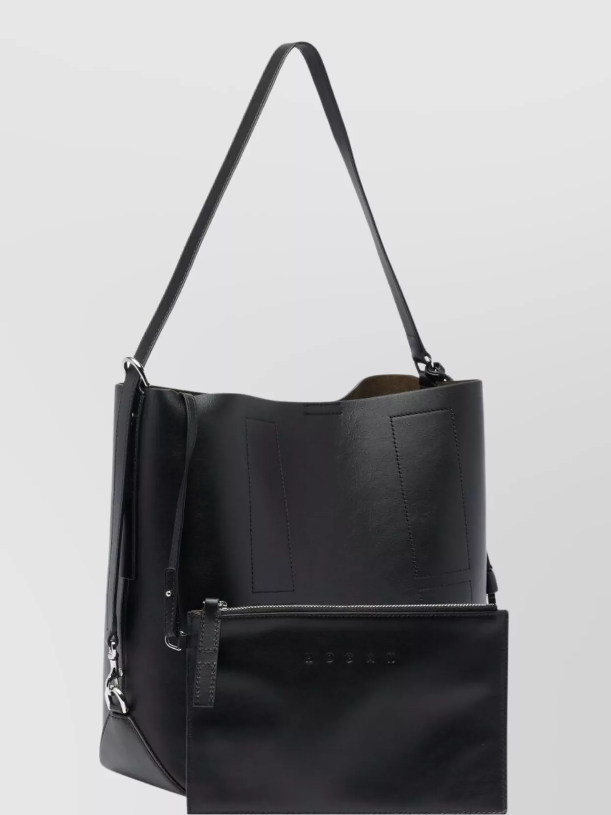 Hogan Medium Leather Shoulder Bag With Adjustable Strap