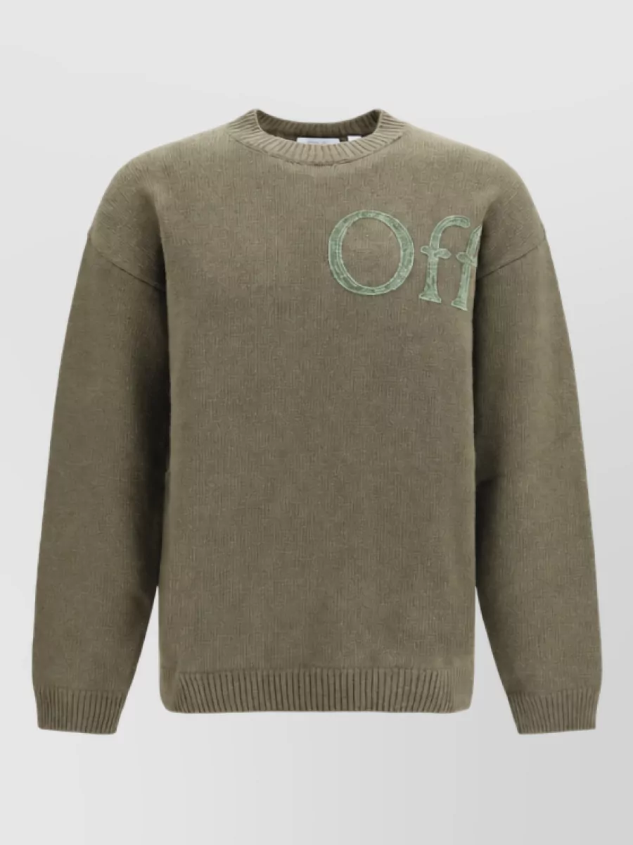 Off-White ribbed crewneck wool jumper