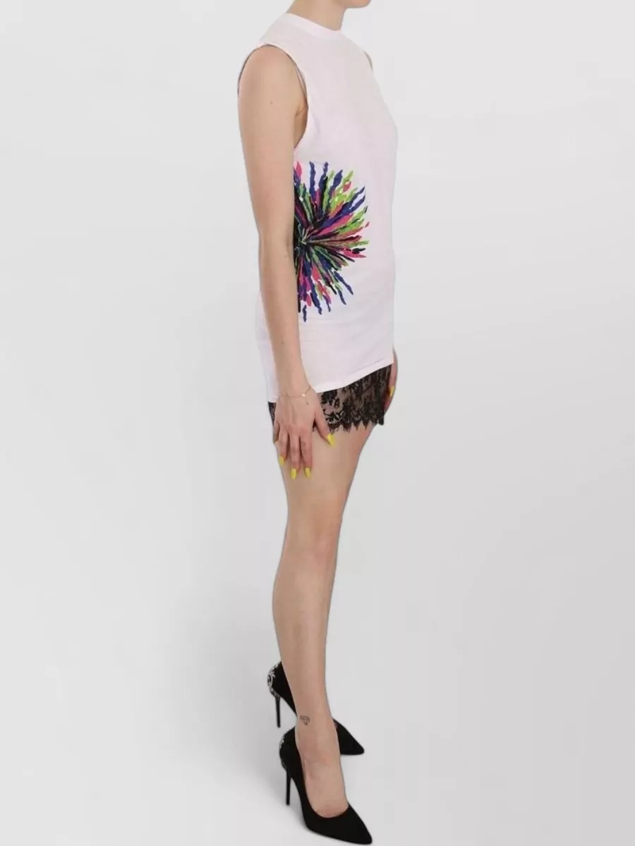 Dsquared2 Cotton Printed Sleeveless Mini Dress
