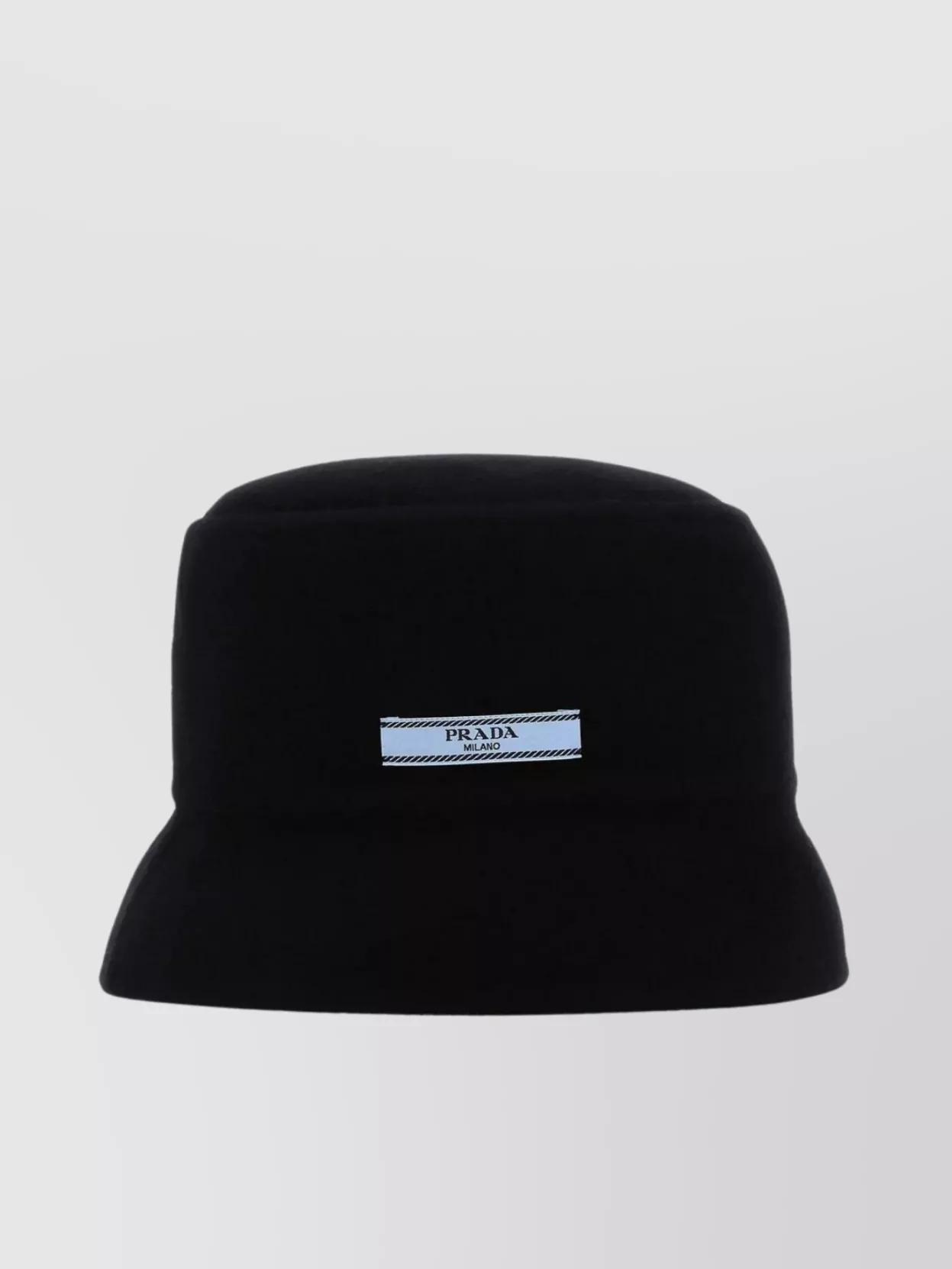 Shop Prada Cashmere Wide Brim Bucket Hat In Black