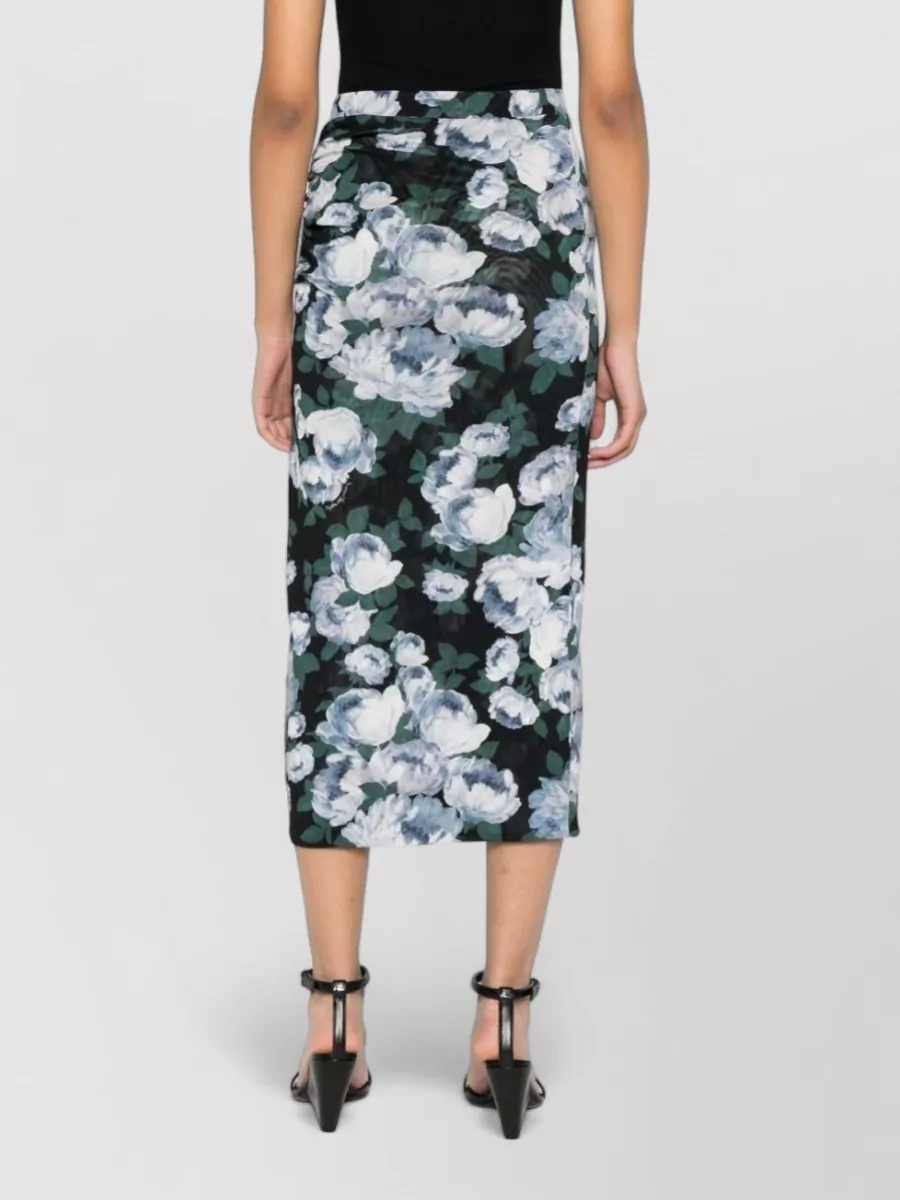 Stella Mccartney Rose Garden High Waist Midi Skirt