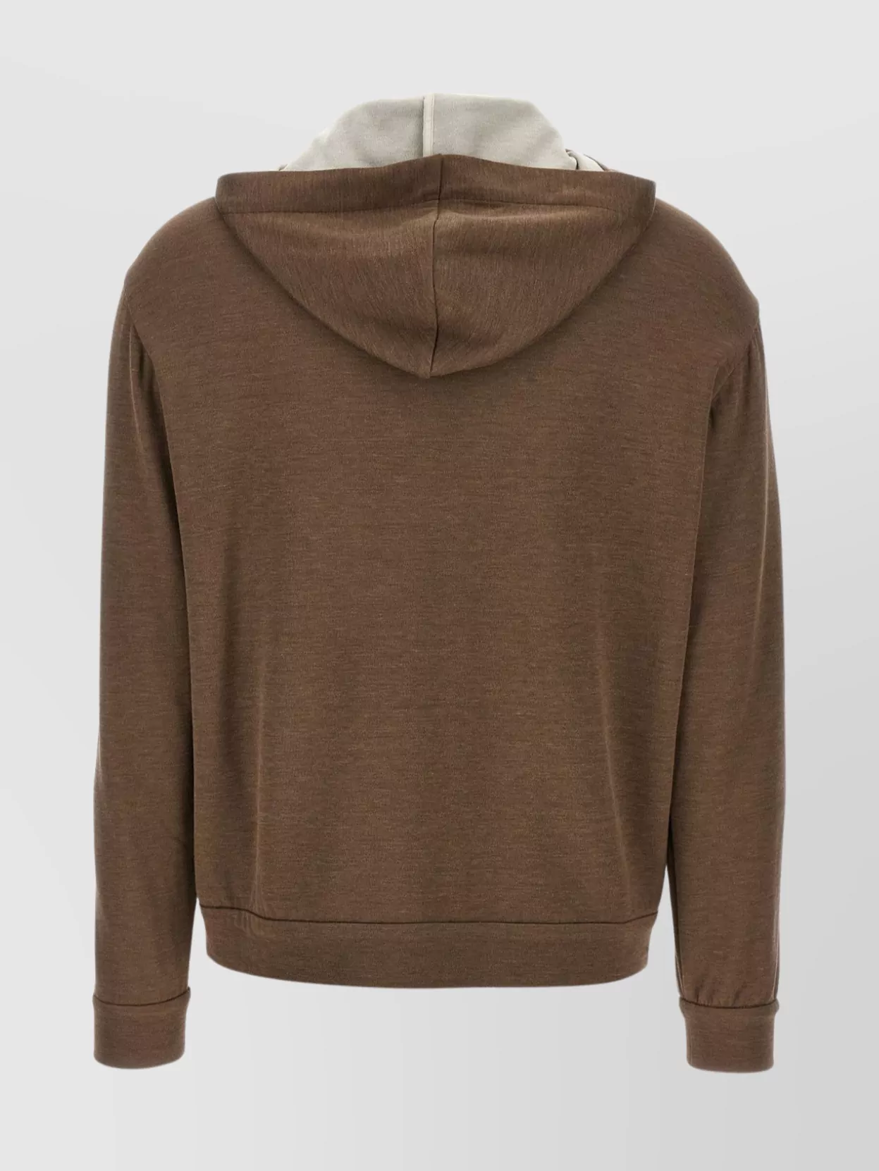 Brunello Cucinelli Luxe Zipper Pull Hoodie In Brown