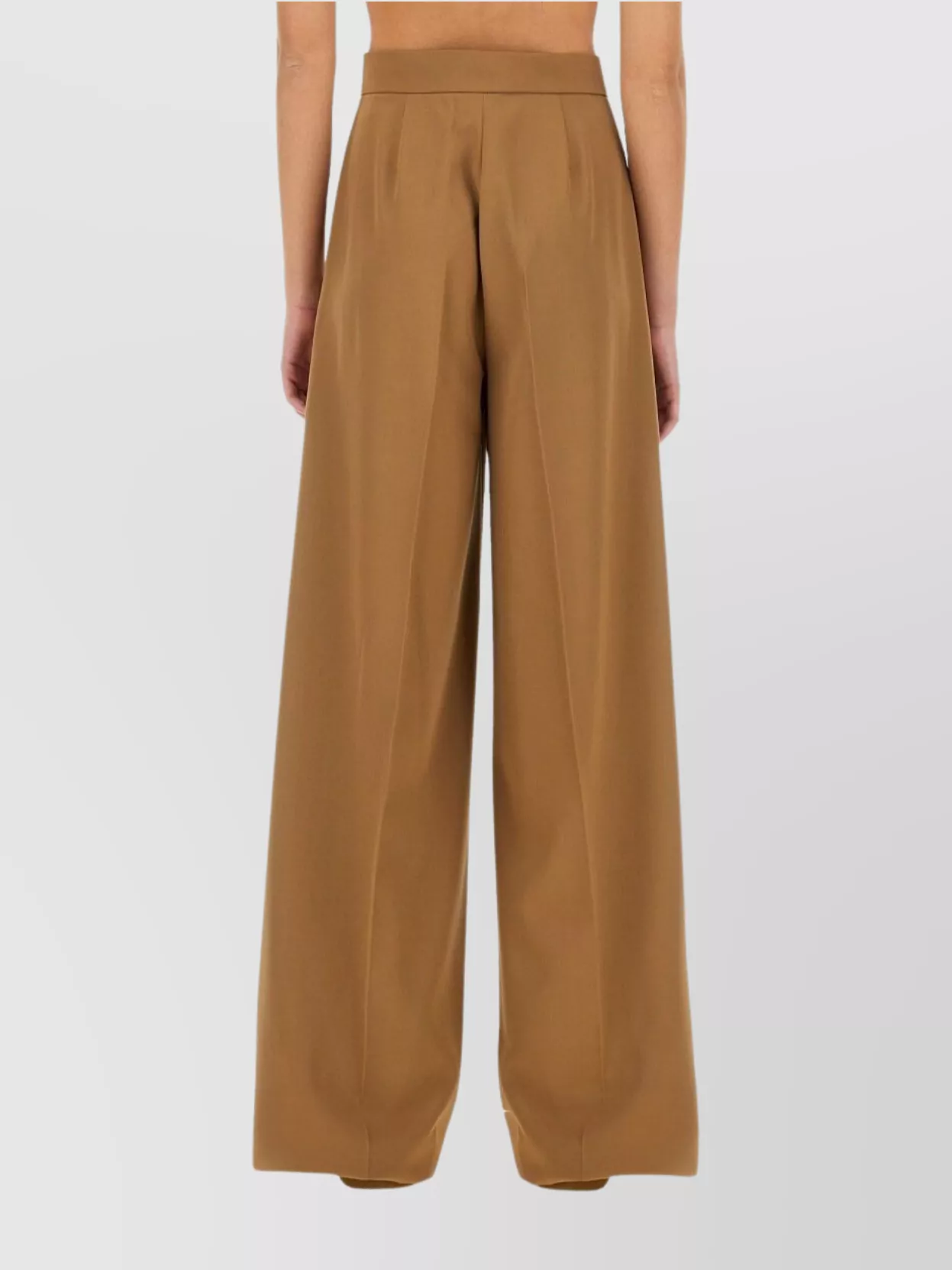 Max Mara Wide Leg Trousers With Pleats And Pockets