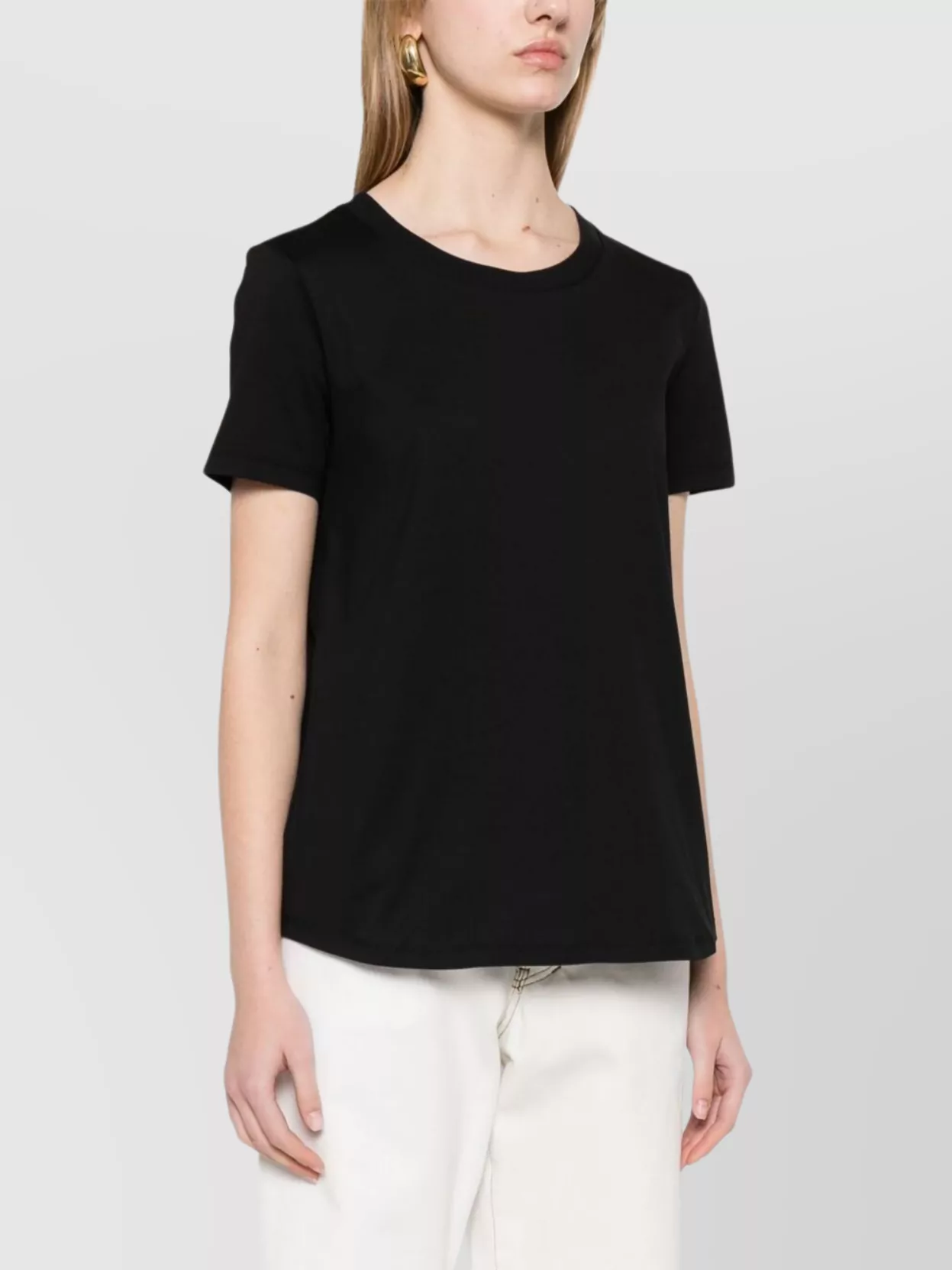S Max Mara Crew Neck Lightweight Top With Short Sleeves