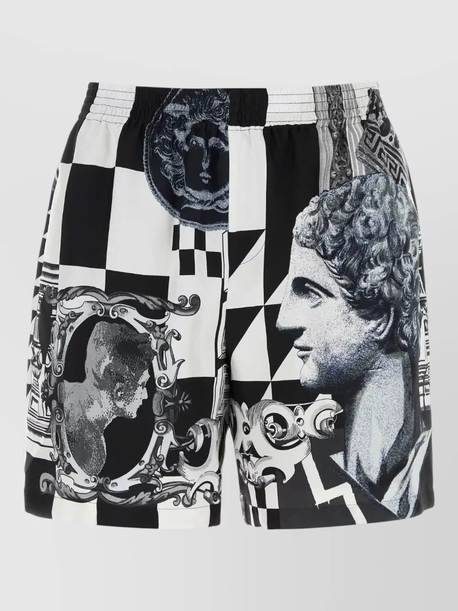 Versace Silk printed swim shorts