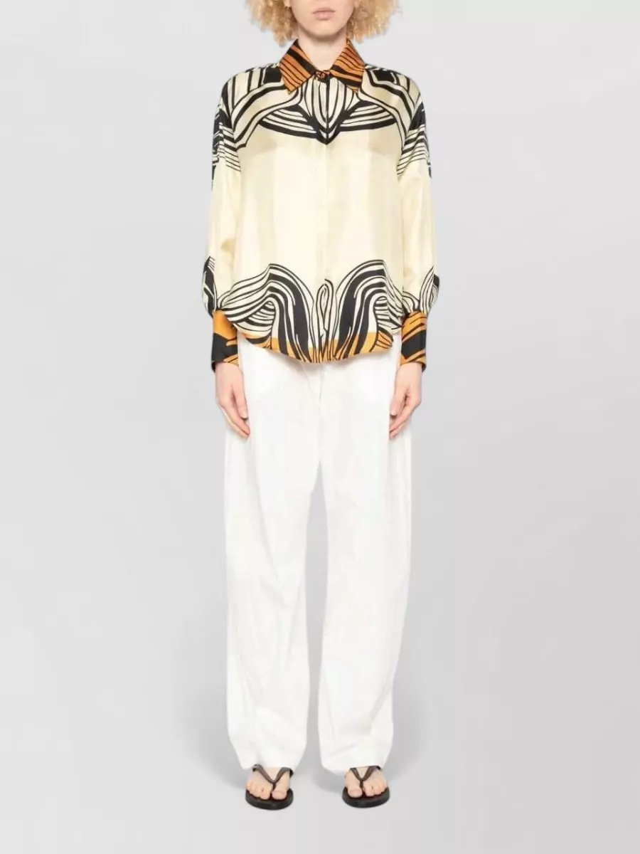 Raquel Diniz Silk Oversized Printed Shirt
