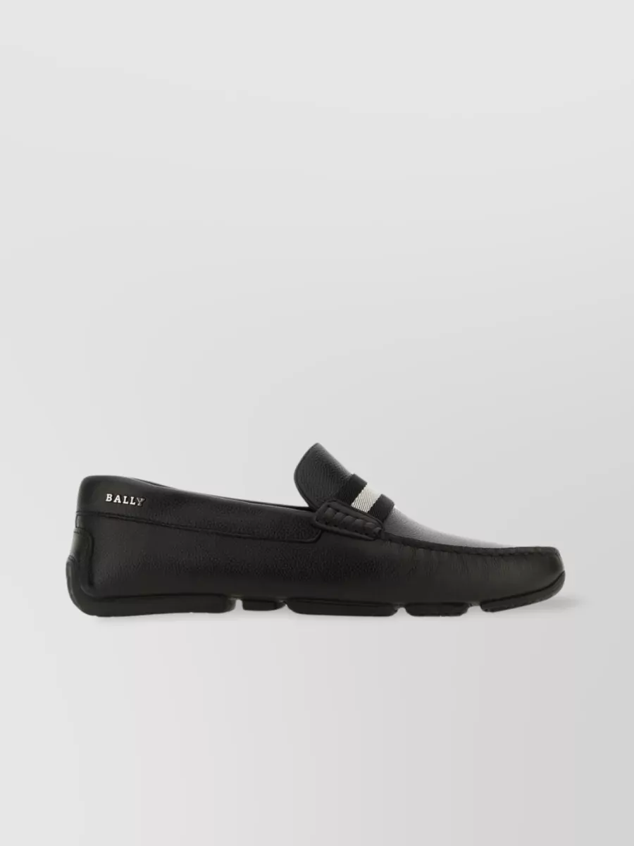 Shop Bally Pearce Loafers In Fine Leather In Black