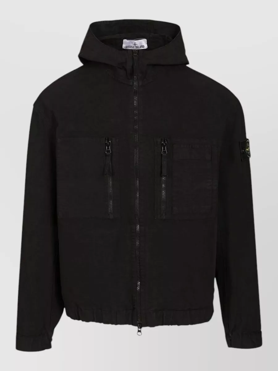 Stone Island cotton hooded overshirt