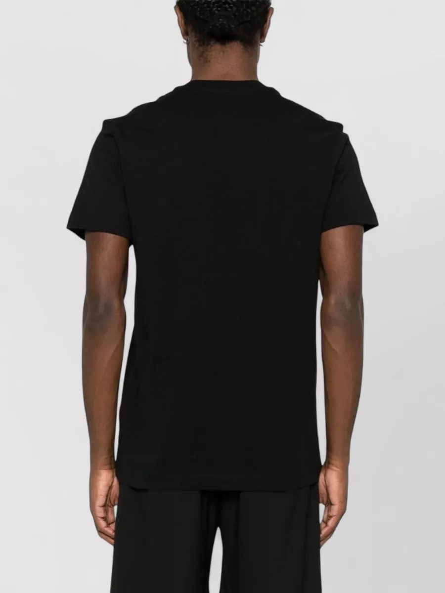 Moschino Short Sleeve Crew Neck Silk Blend T-Shirt