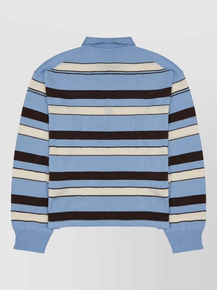 Jw Anderson Cotton Rugby Polo Striped Long Sleeves