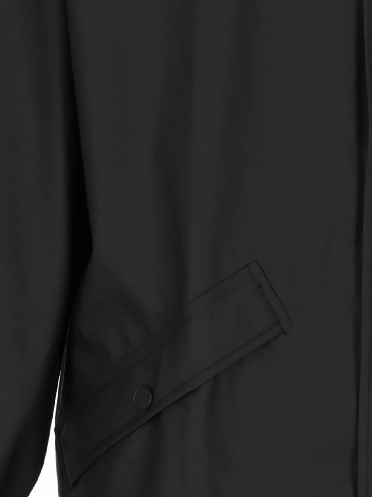 Rains High Neck Raincoat With Hood And Pockets In Black