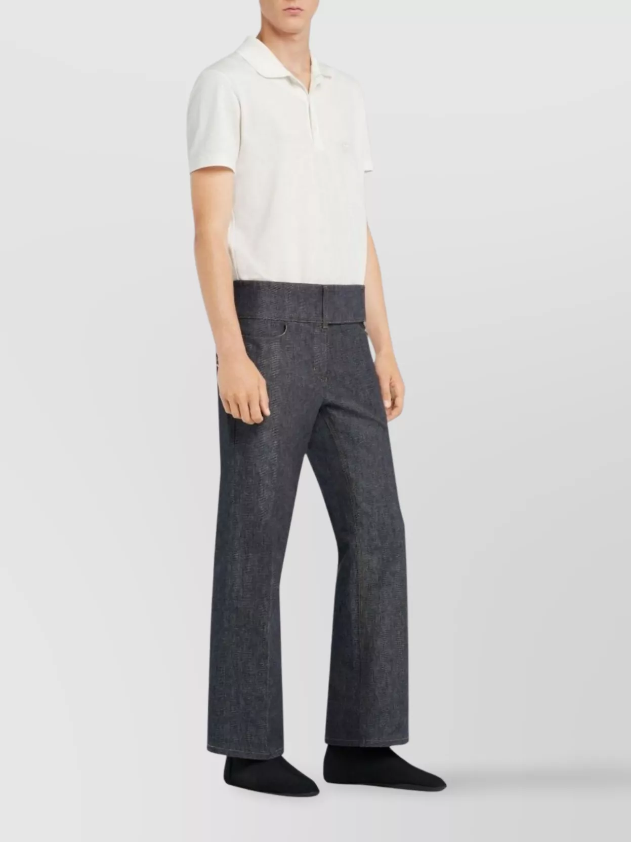 Courrèges Collar Polo Shirt Short Sleeves