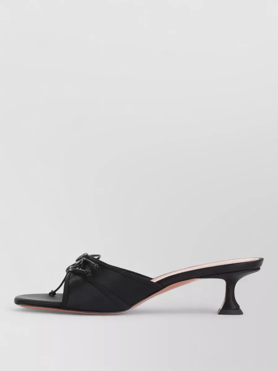 Amina Muaddi Silk Satin Bow Mules