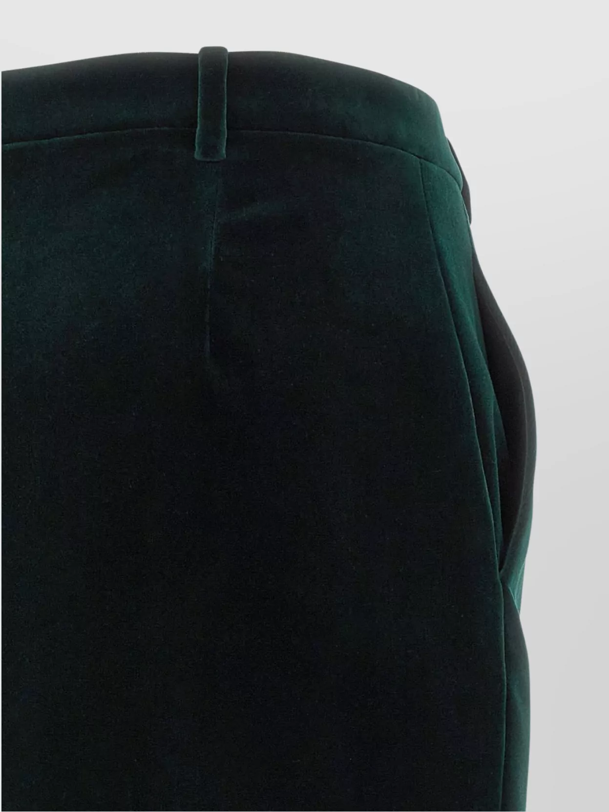 Saint Laurent High Waist Knee-Length Pencil Velvet Skirt