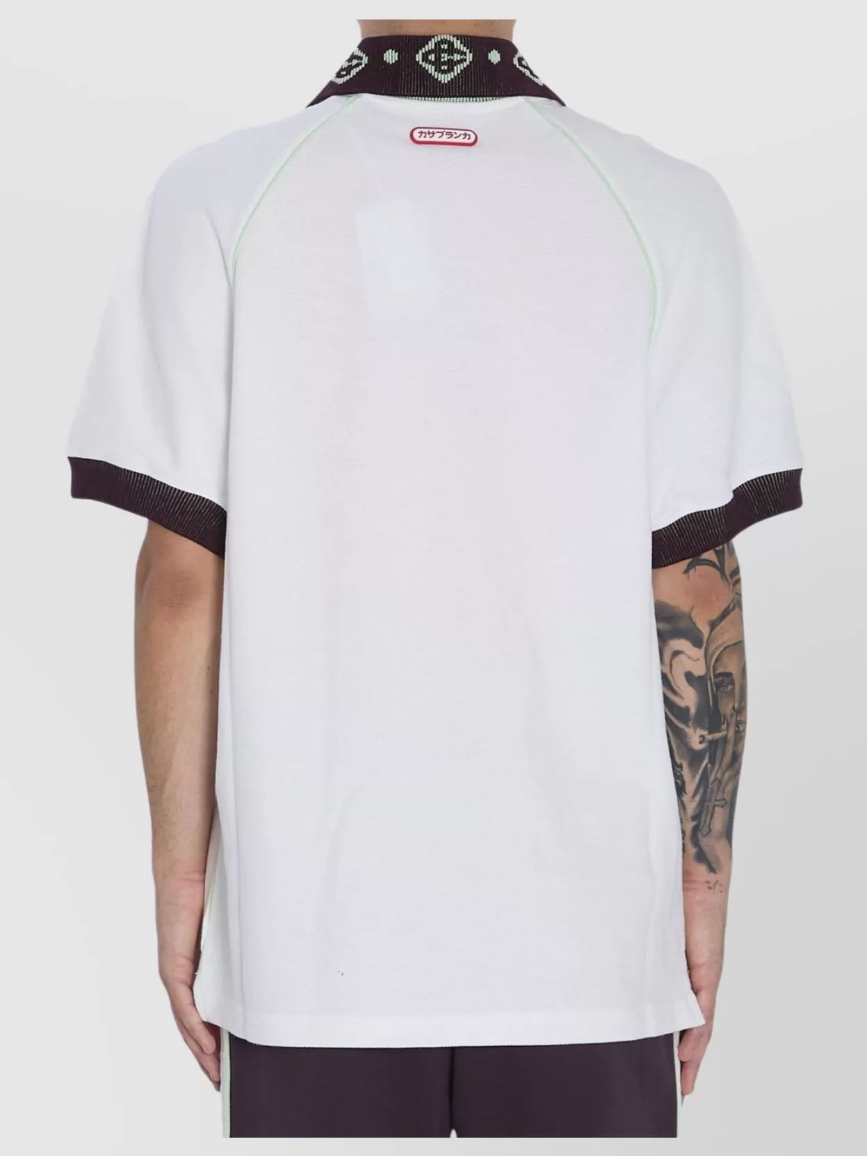 Casablanca Oversized Polo Shirt Featuring Pointed Collar In White