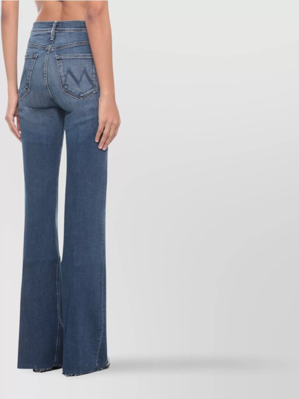 Mother Flared Jeans Featuring Five-Pocket Design
