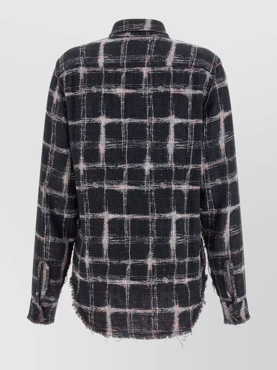R13 Fringed Hem Reversible Shirt