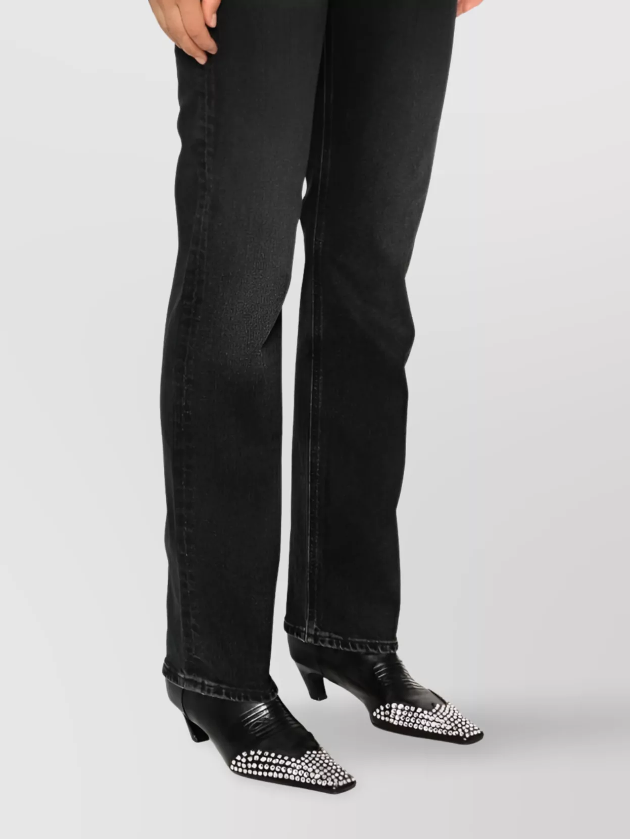 Citizens Of Humanity High-Rise Straight Leg Jeans With Contrast Stitching