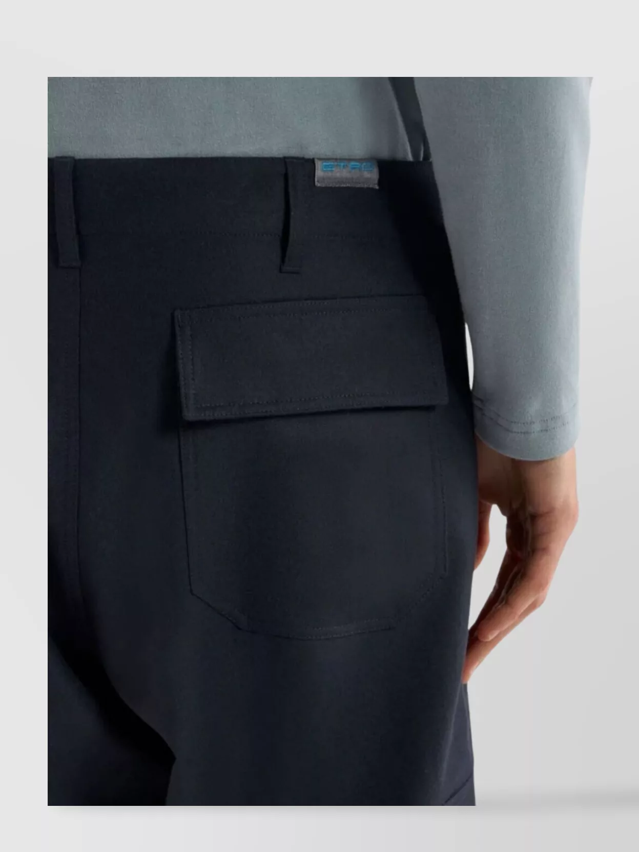 Etro Wool Flannel Cargo Trousers