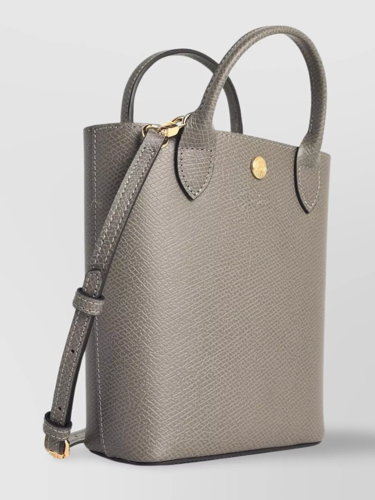 Longchamp 'Xs Epure' Dove Grey Leather Bag