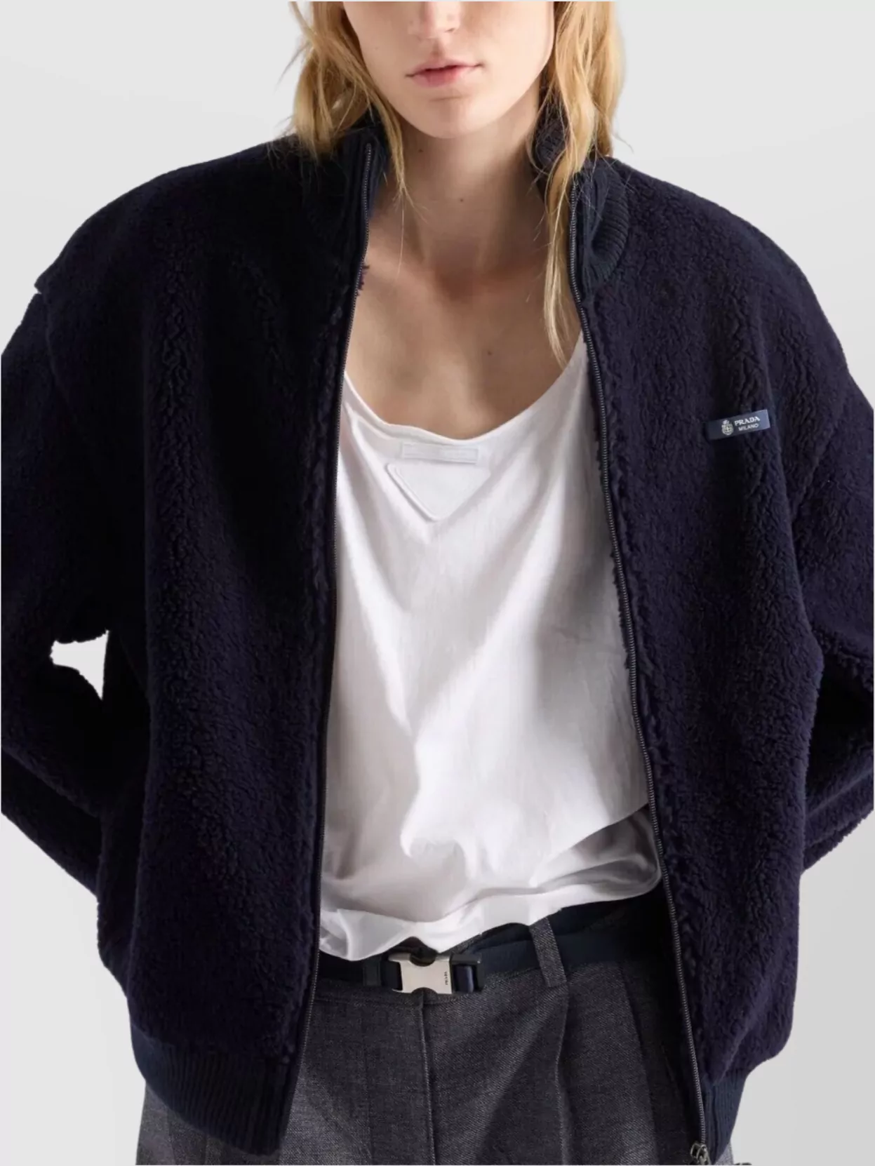 Prada Lightweight Sleeveless Scoop Neck Tank