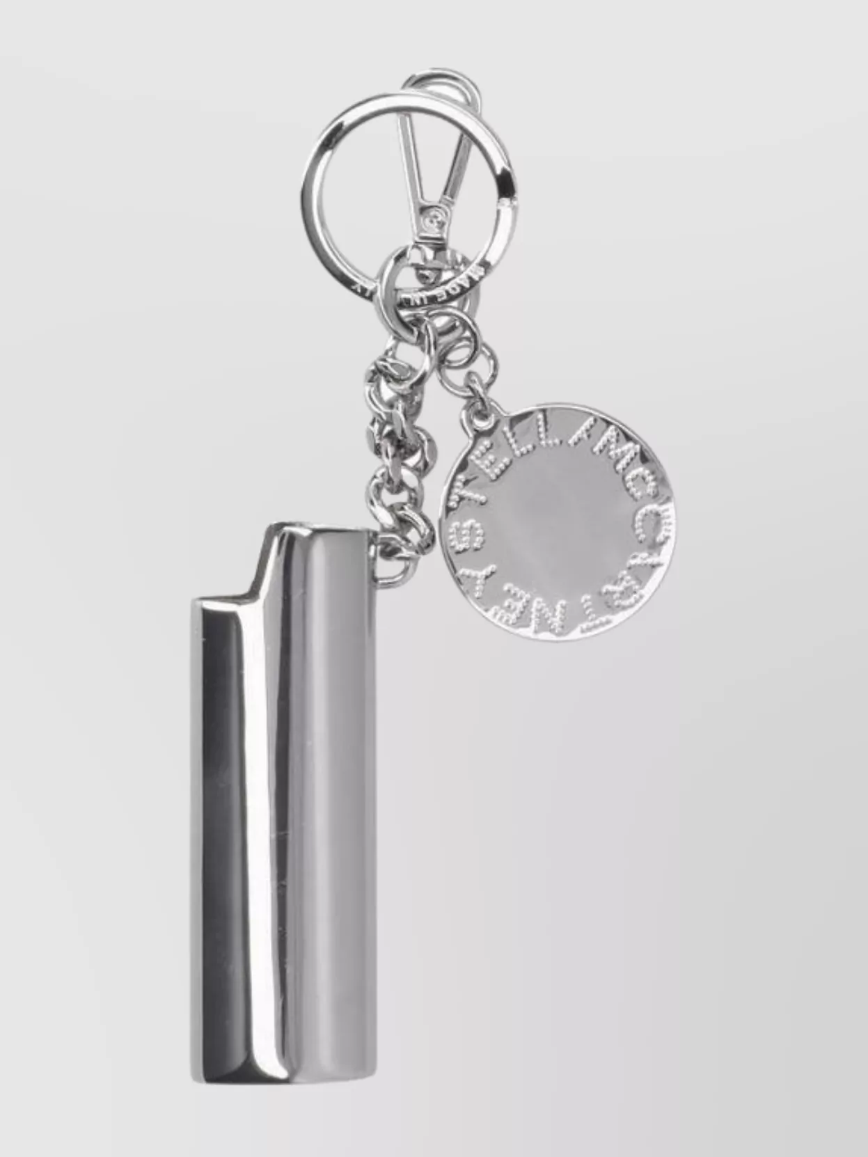 Stella Mccartney Round Charm Key Holder With Engraved Detail