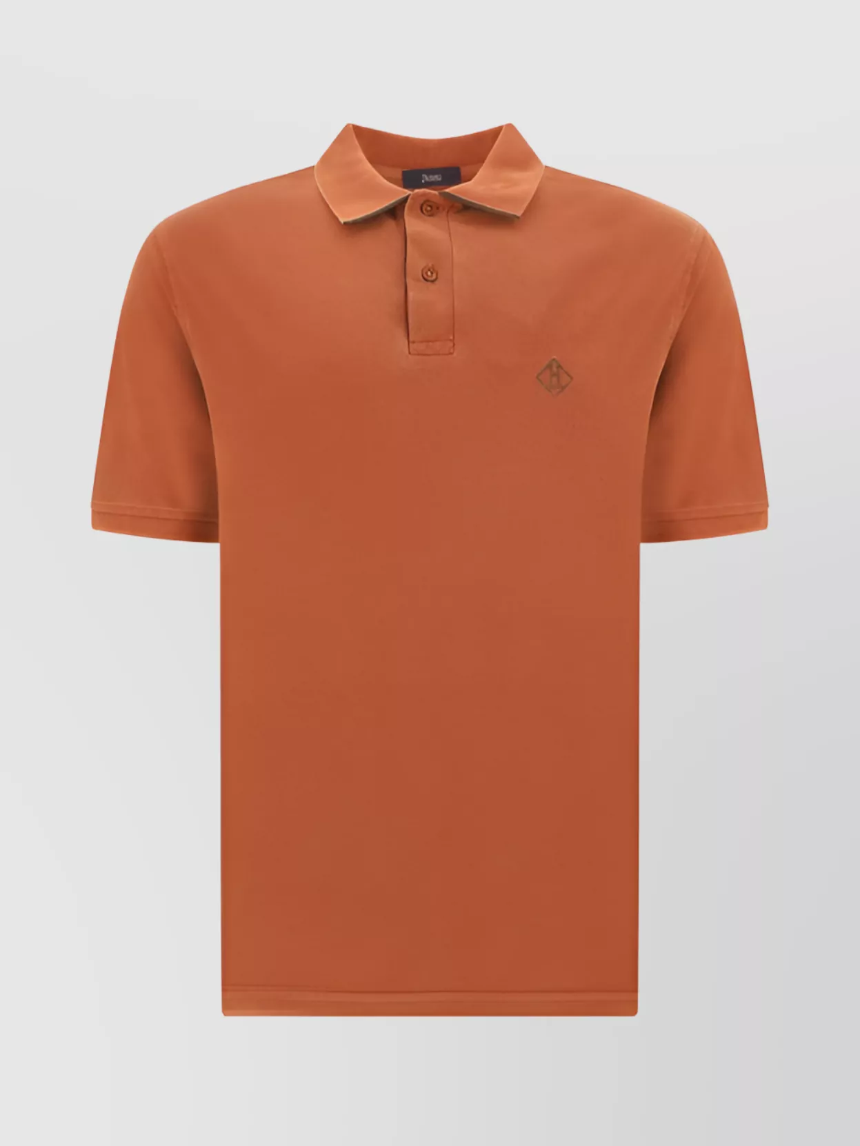 Shop Herno Ribbed Collar Polo Shirt