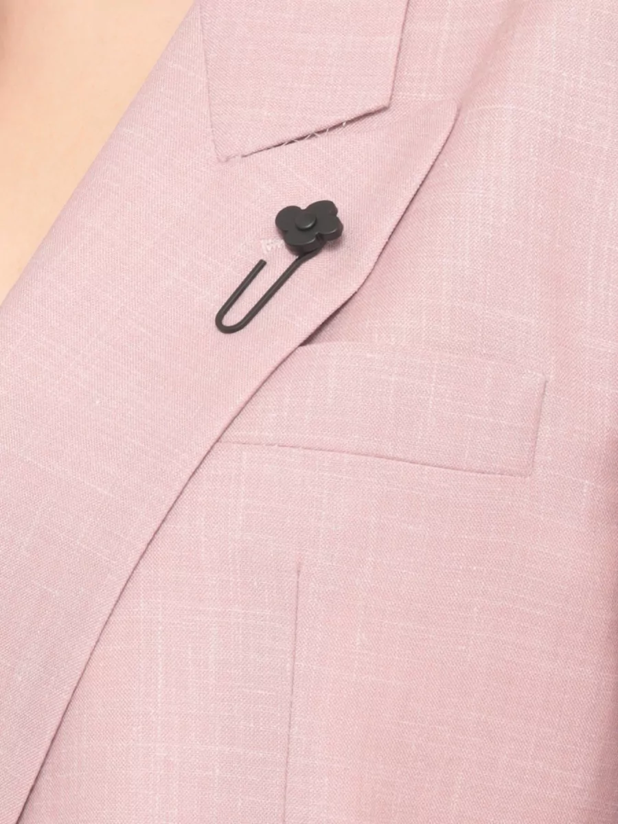 Lardini Wool Silk Linen Double-Breasted Blazer