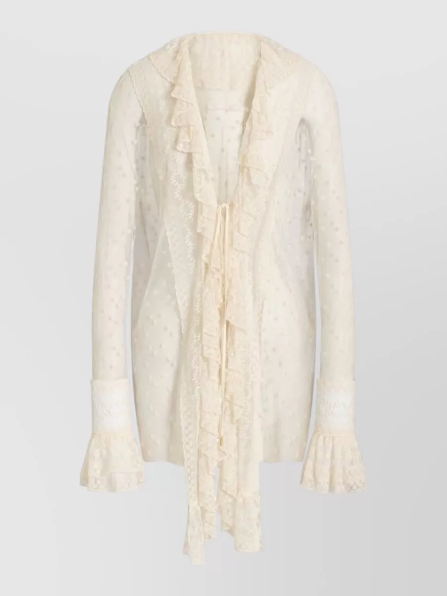 Alberta Ferretti Tulle Bodysuit