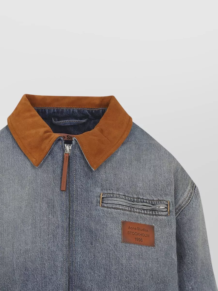 Acne Studios Jacket Long Sleeves Contrast Collar Chest Pocket