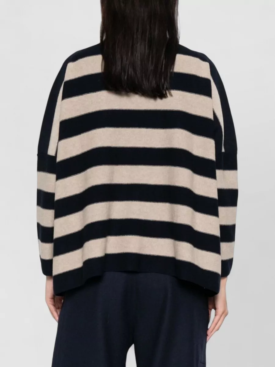 Daniela Gregis Wool Striped Boat Neck Long Sleeve Jumper