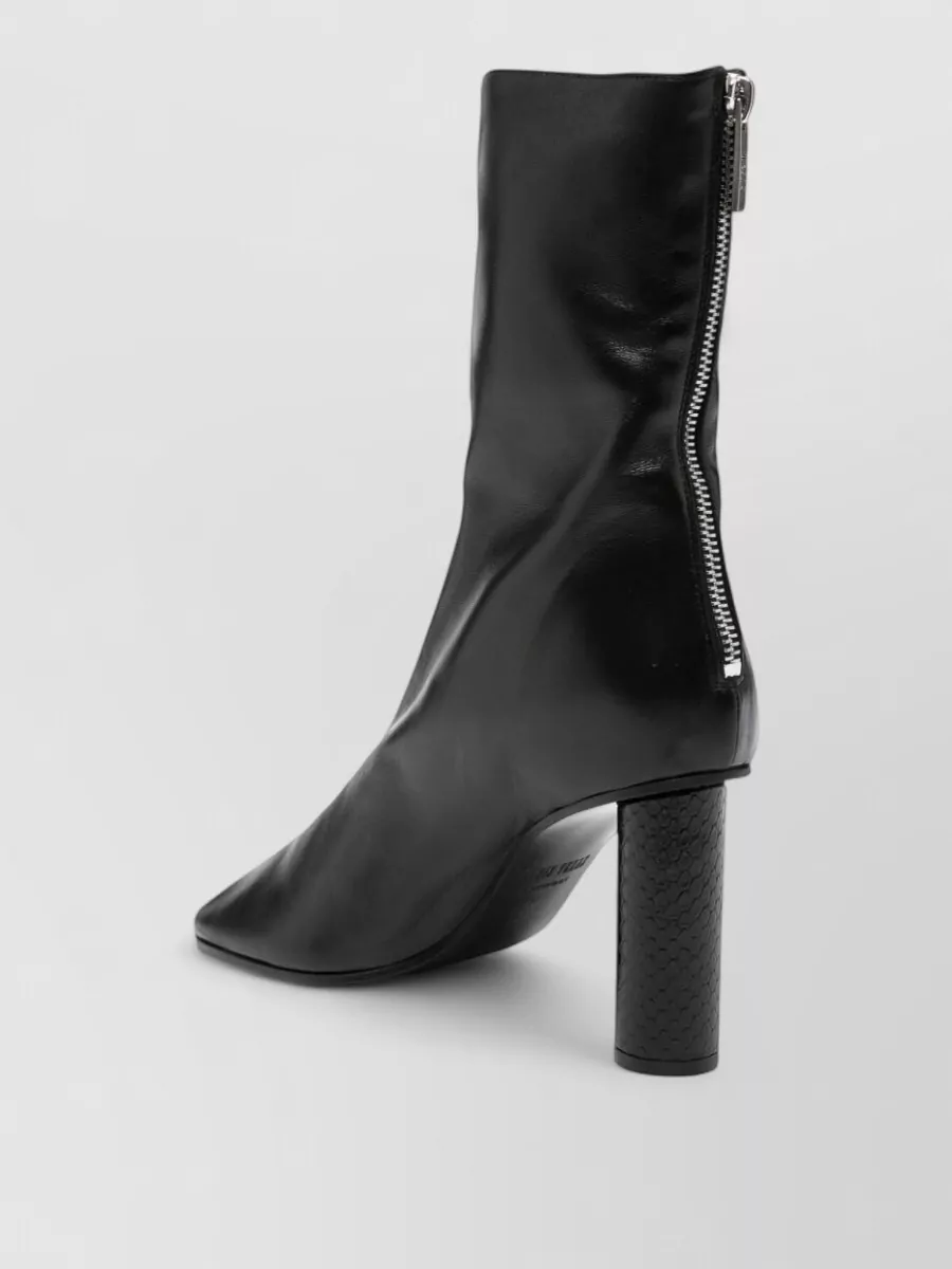 Paris Texas Leather High Block Heel Boots