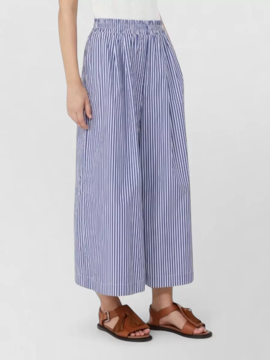 Weekend Max Mara Cotton High-Rise Wide-Leg Trousers