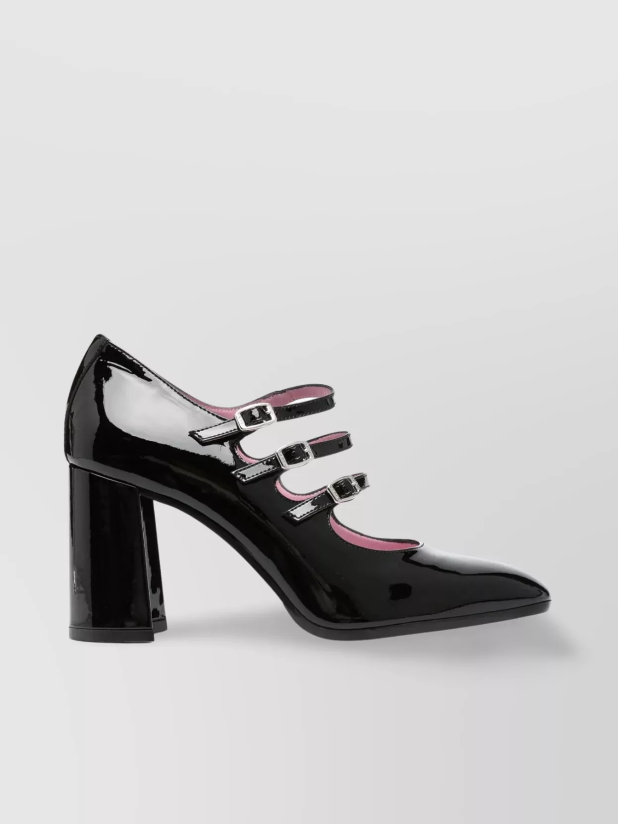 Carel Paris Triple Buckle Block Heel Pumps
