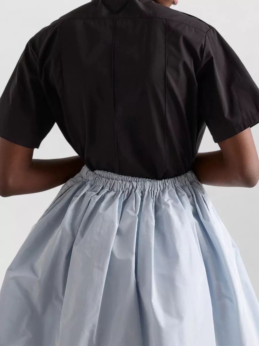 Prada Poplin Shirt Short Sleeves Chest Pockets Collar