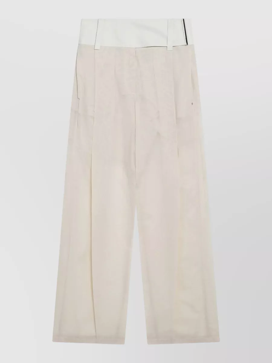 Sportmax cotton wide-leg suit trousers