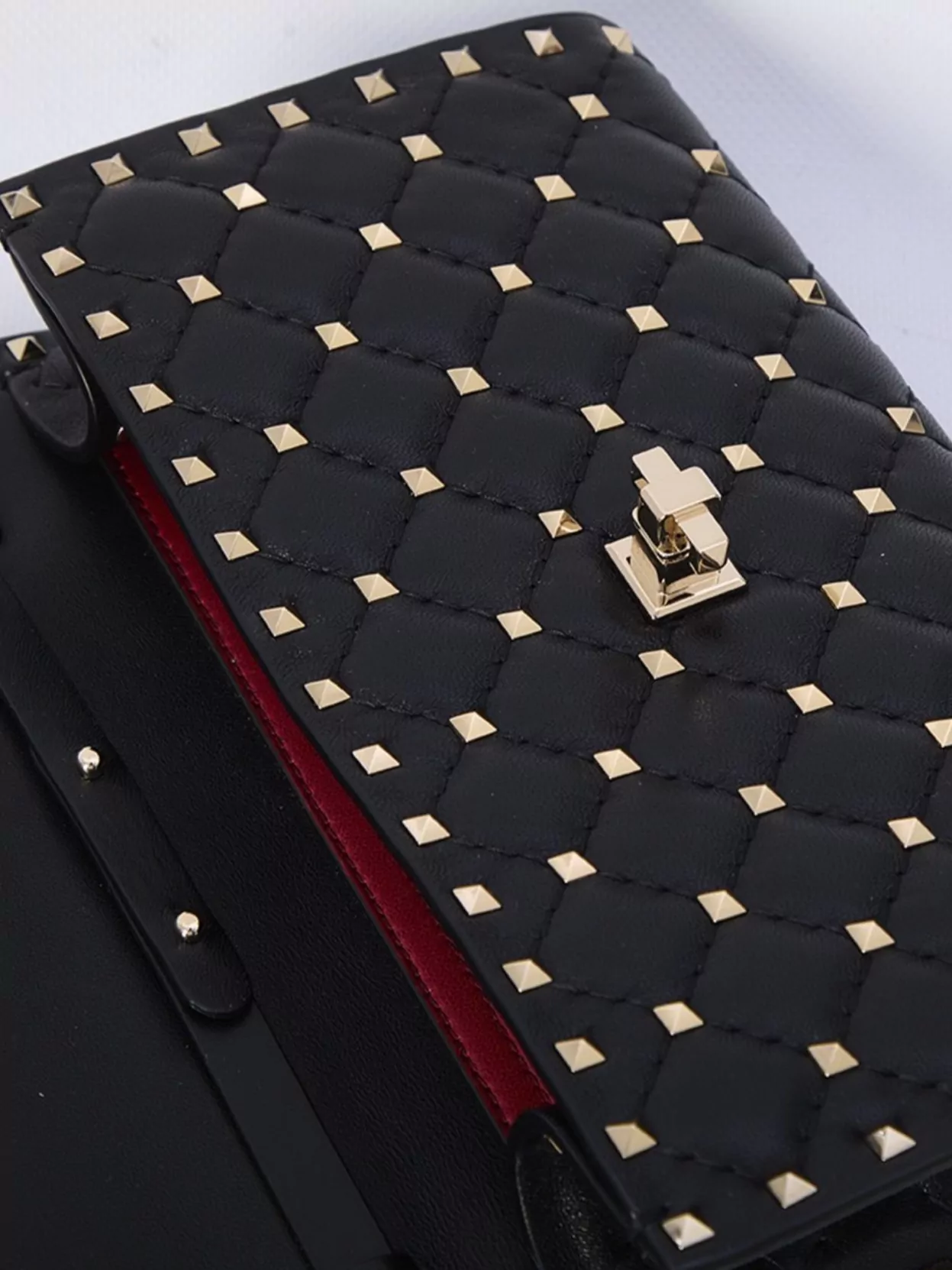 Valentino Garavani Studded Leather Clutch Bag