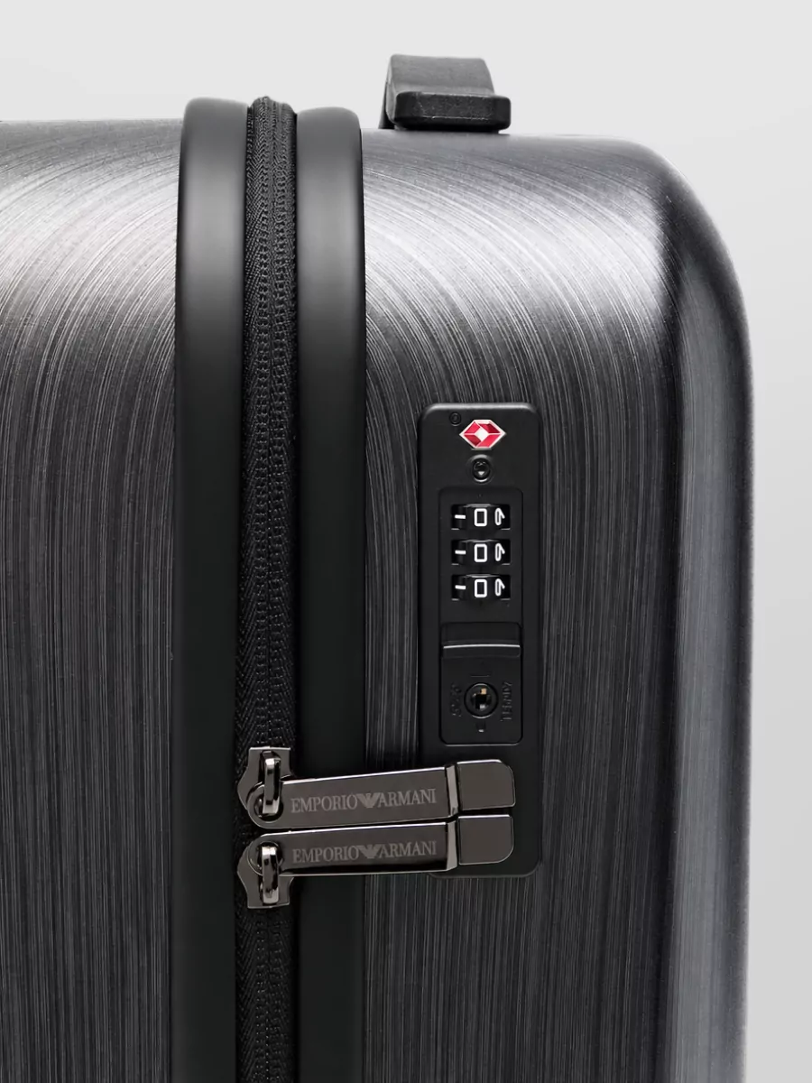 Emporio Armani logo trolley suitcase