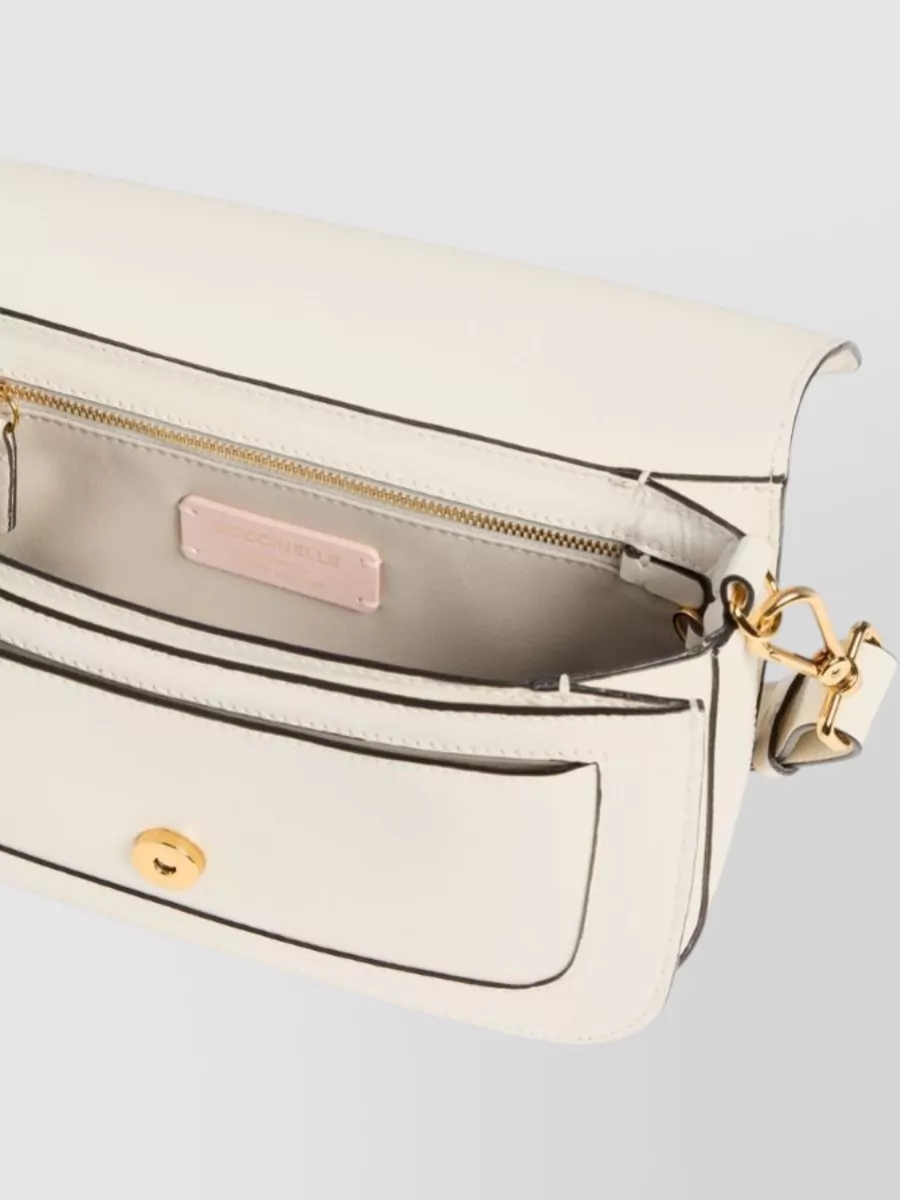 Coccinelle Shoulder Bag Structured Design Detachable Strap