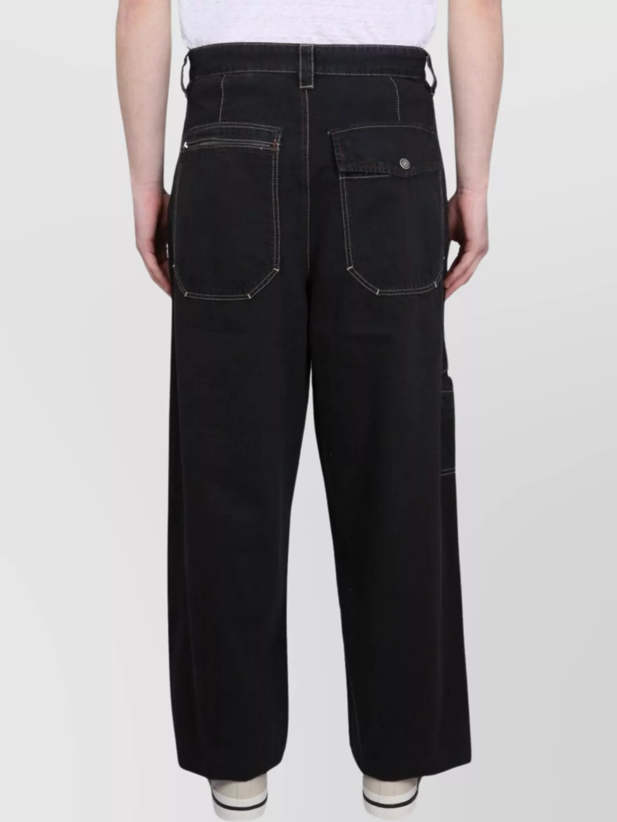 Isabel Marant Denim Trousers With Belt Loops And Cargo Pockets