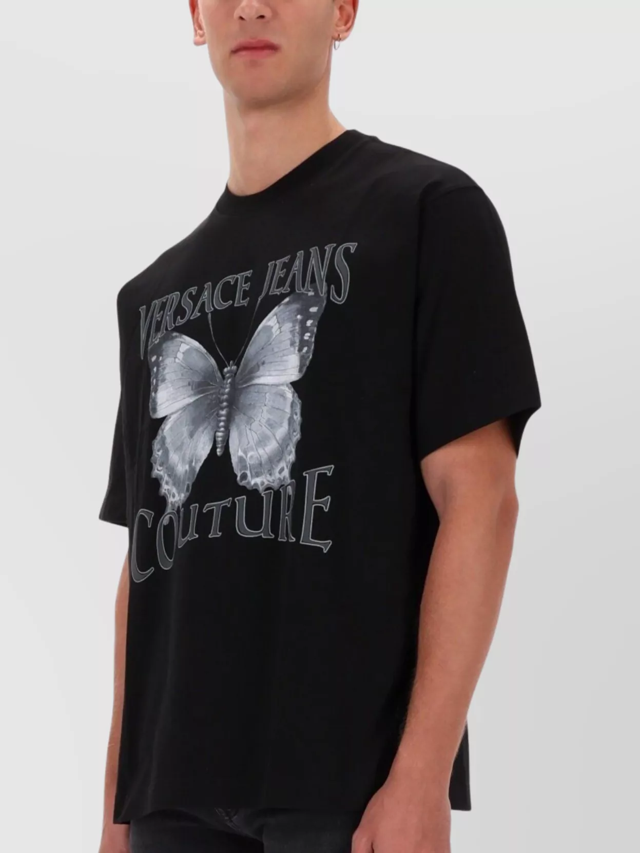 Versace Jeans Couture Graphic Print Crew Neck Short Sleeve T-Shirt