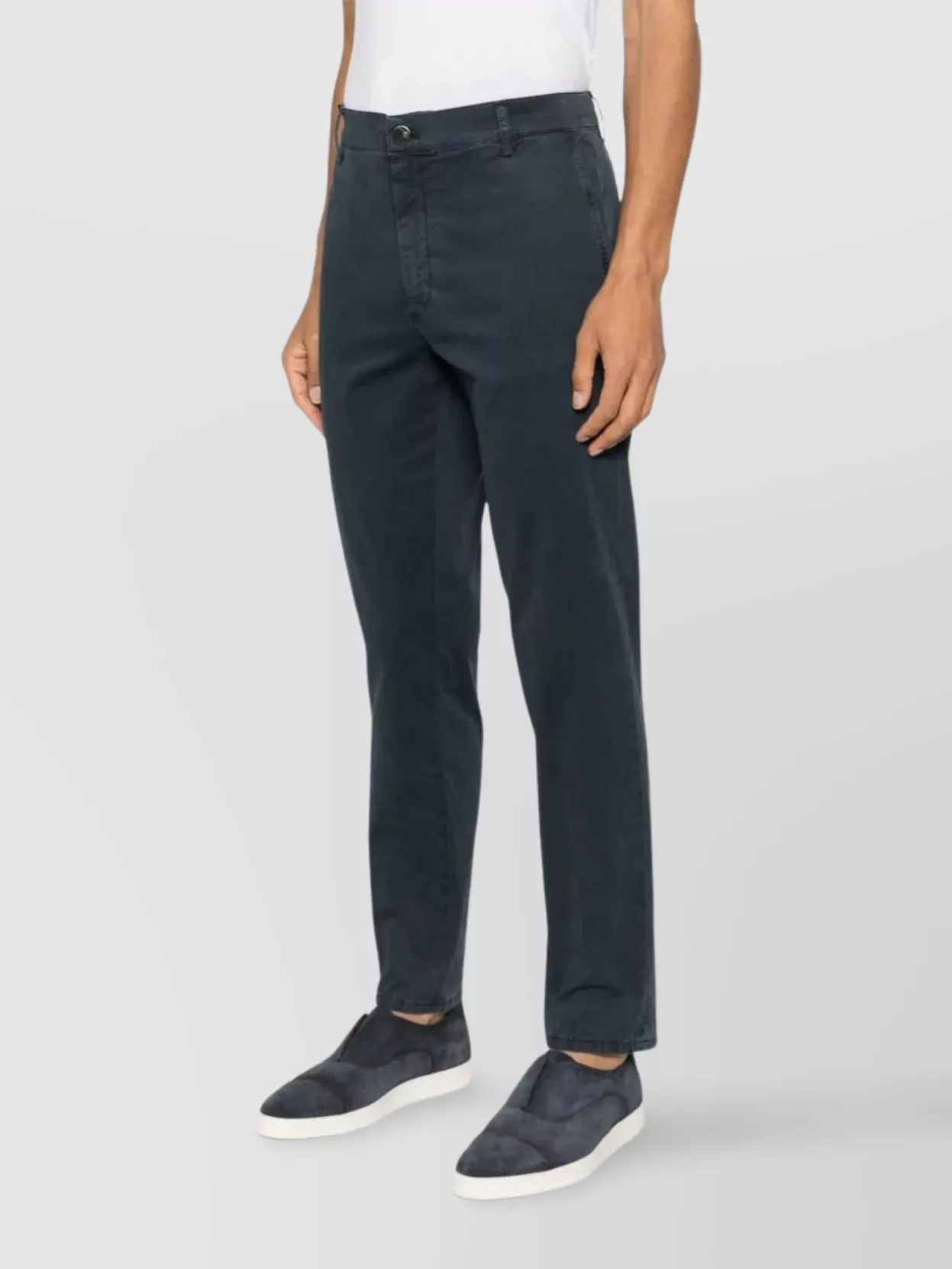Pt Torino Chino Cotton Pants With Pockets And Loops