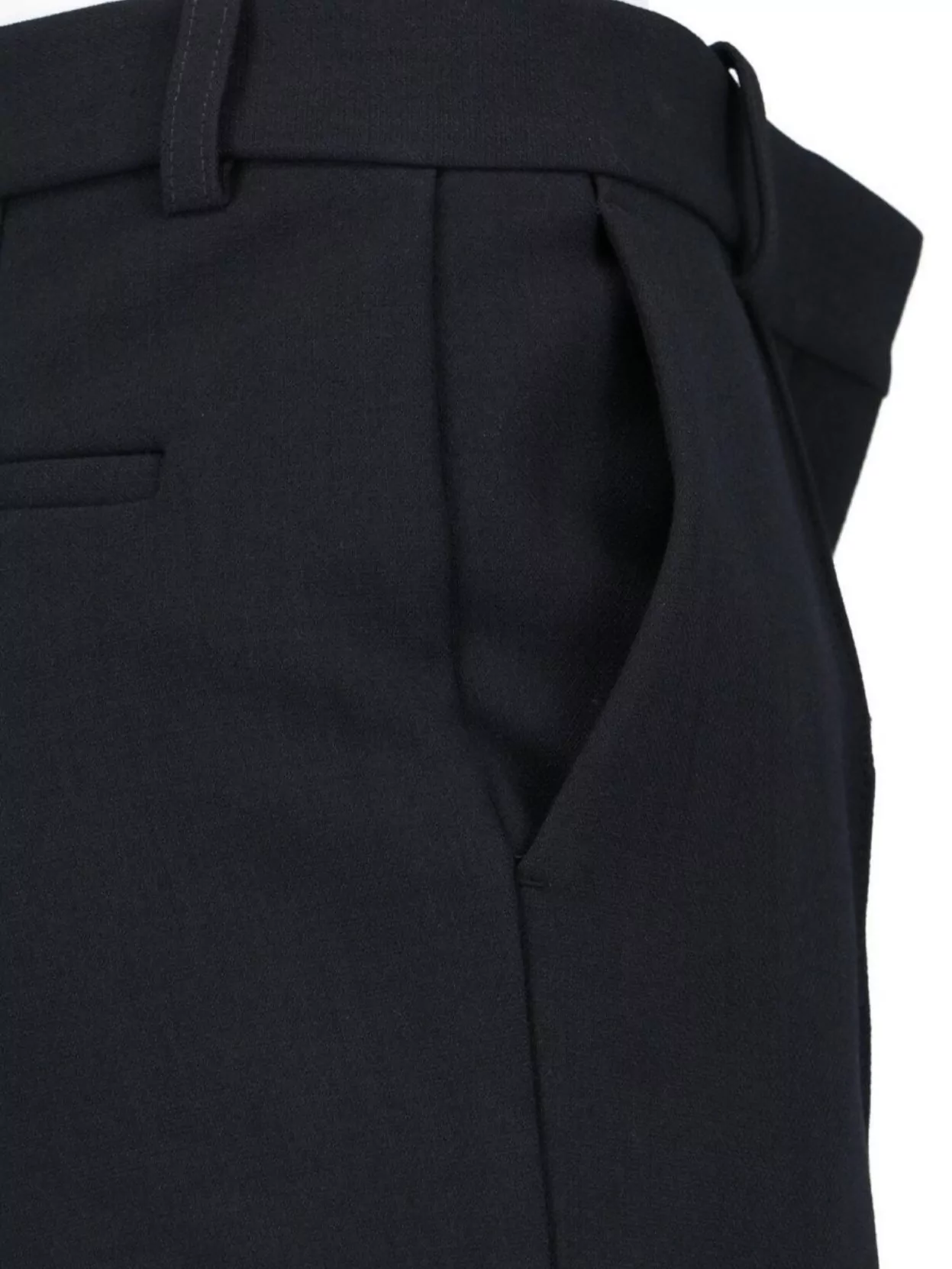 Shop Victoria Beckham Straight Leg Trousers Belt Loops