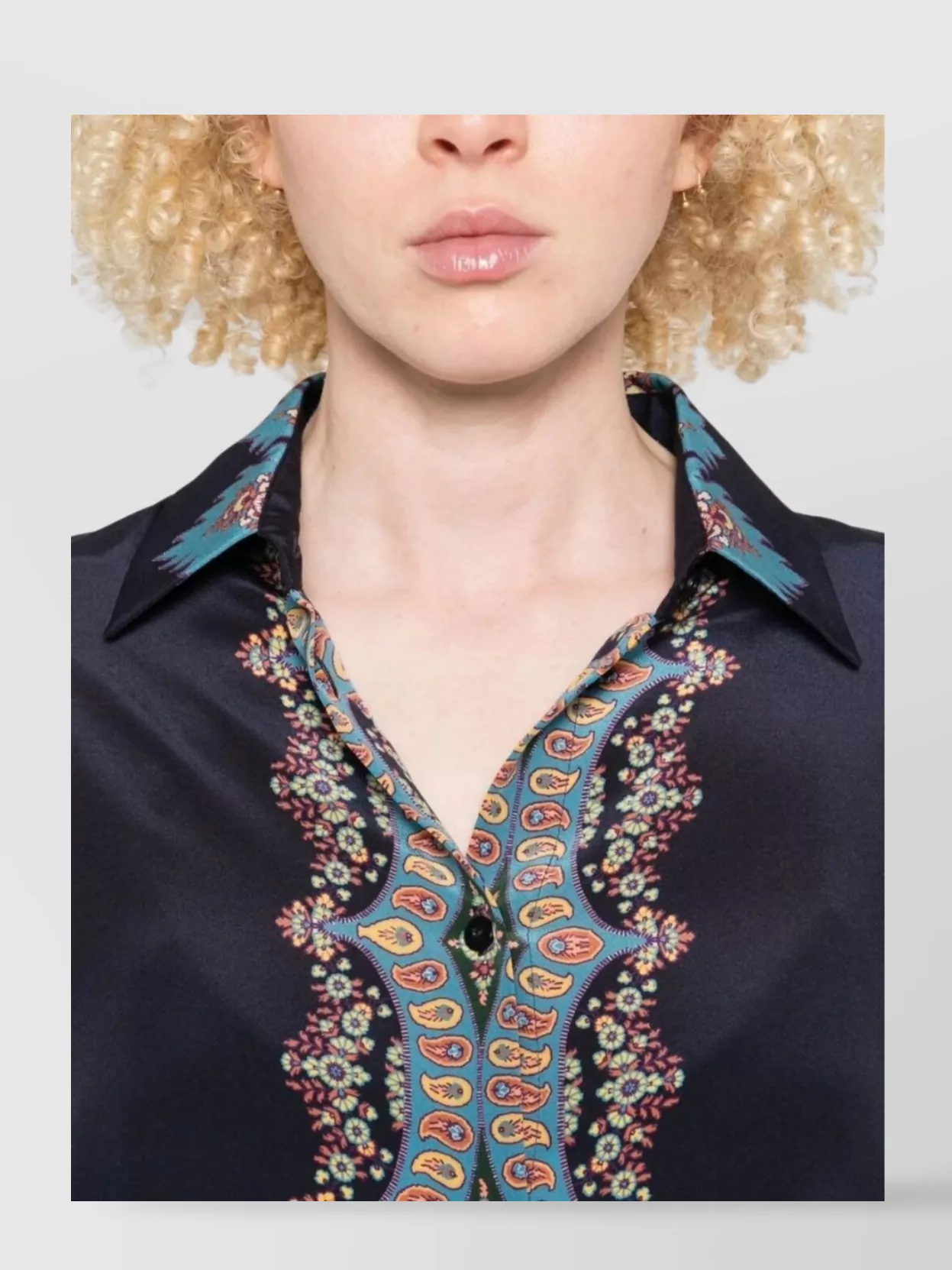 Etro Silk Shirt With Paisley Print And Collar