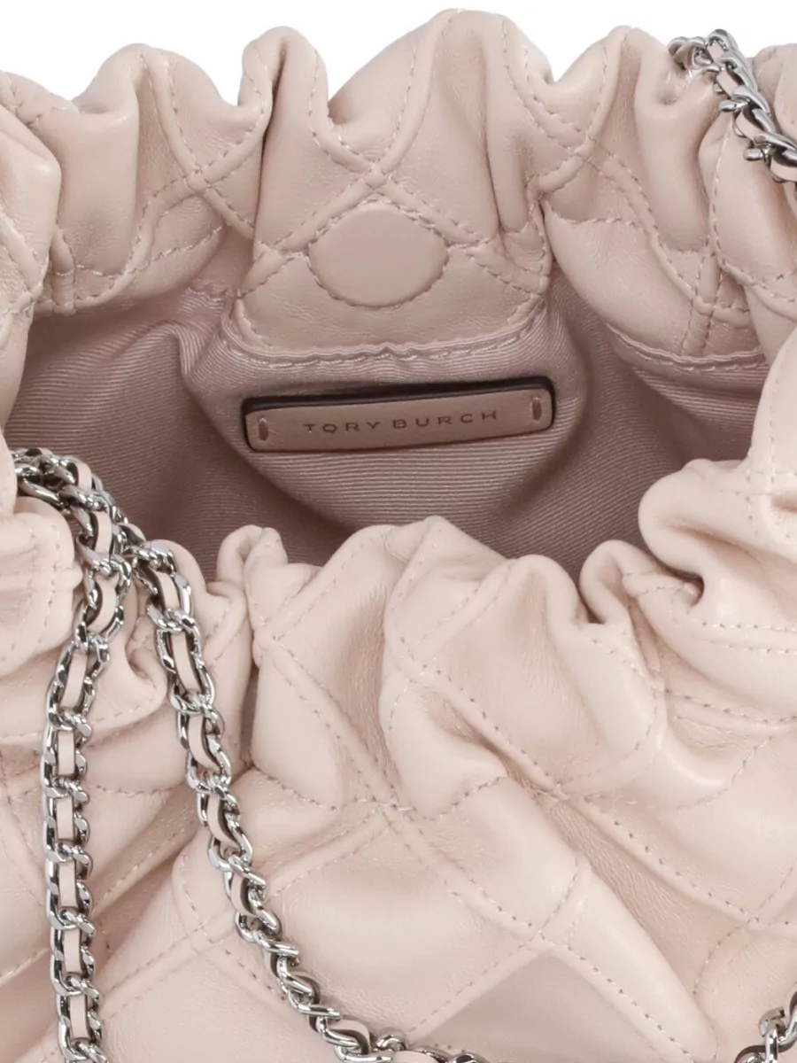 Tory Burch Leather Shoulder Bag Quilted Chain Strap