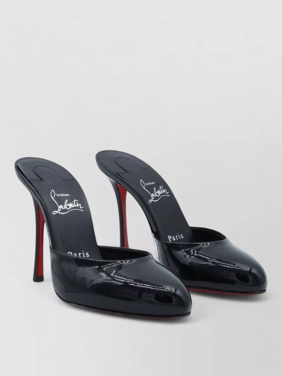 Christian Louboutin patent leather mules
