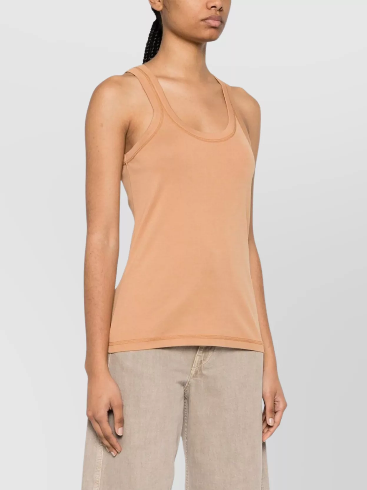 Lemaire Rib Tank Top In Pink