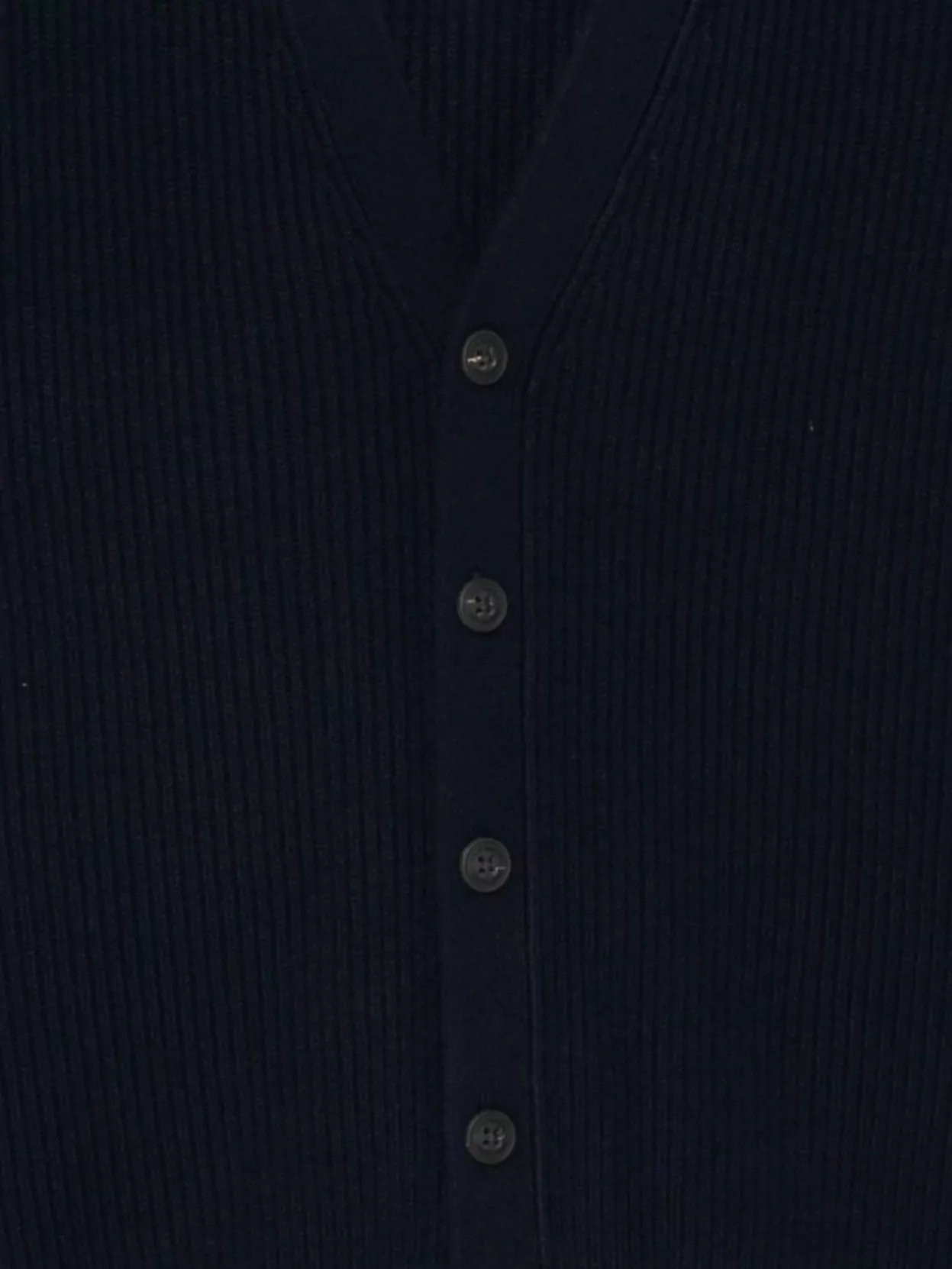 Mc2 Saint Barth Long Sleeve V-Neck Ribbed Knit Jacket