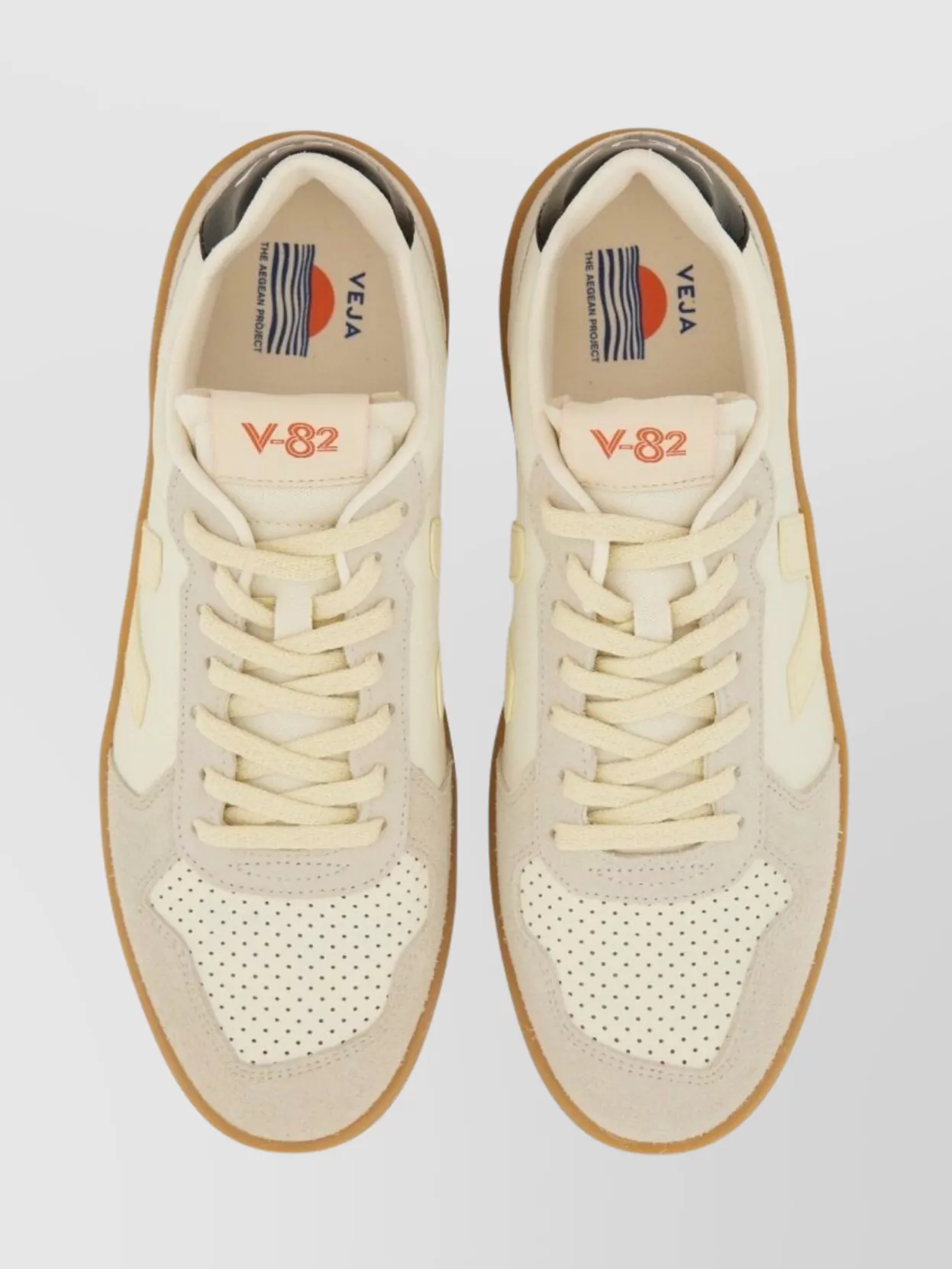 Veja Perforated Rubber Sole Sneakers Contrast Heel Tab